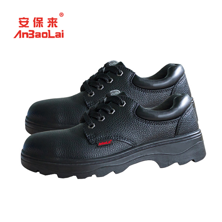 安保来 防砸防静电劳保鞋黑色40码 21031 牛皮低帮 1双